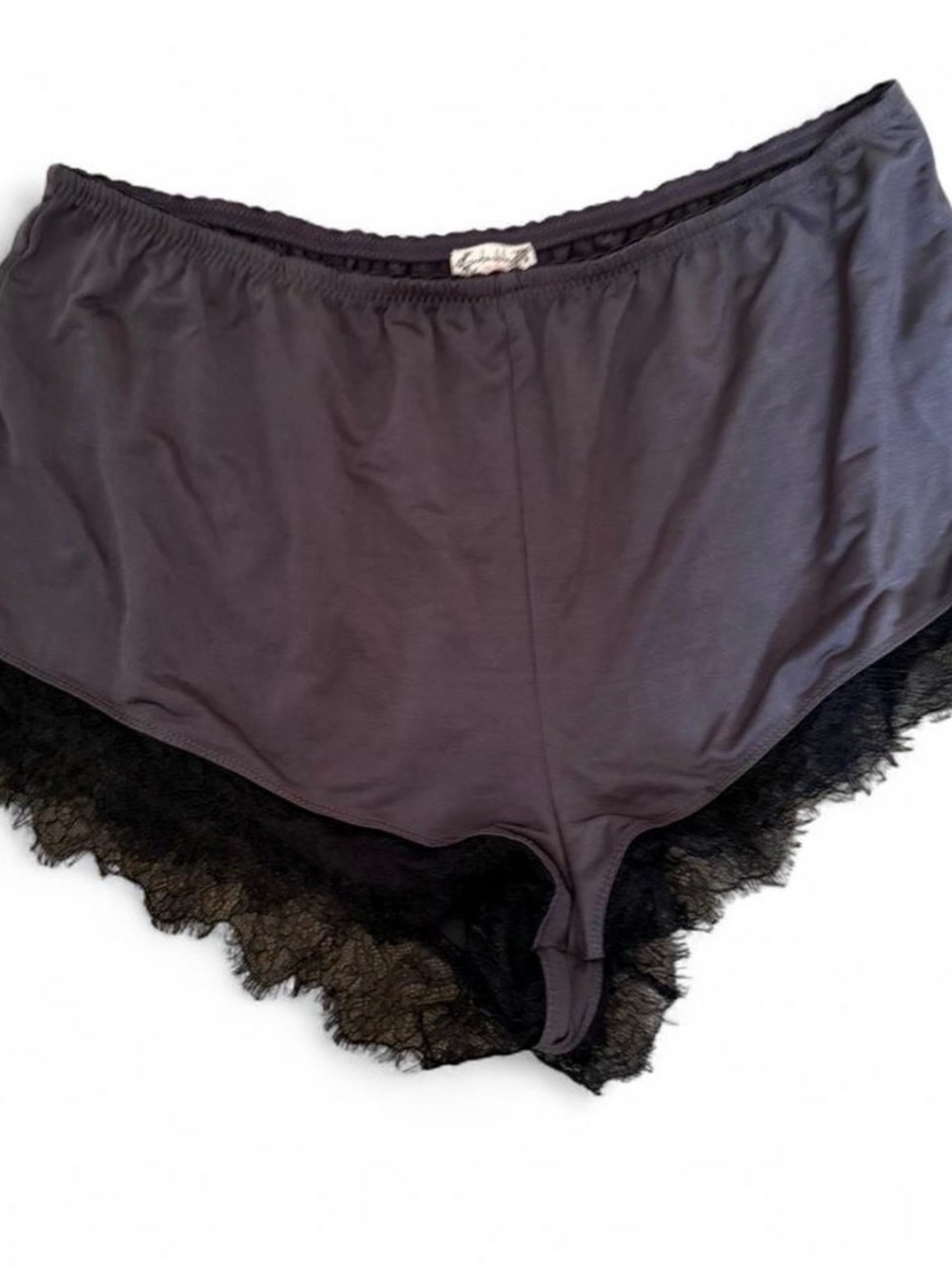 Free People Black Lace-Trim Sleep Shorts